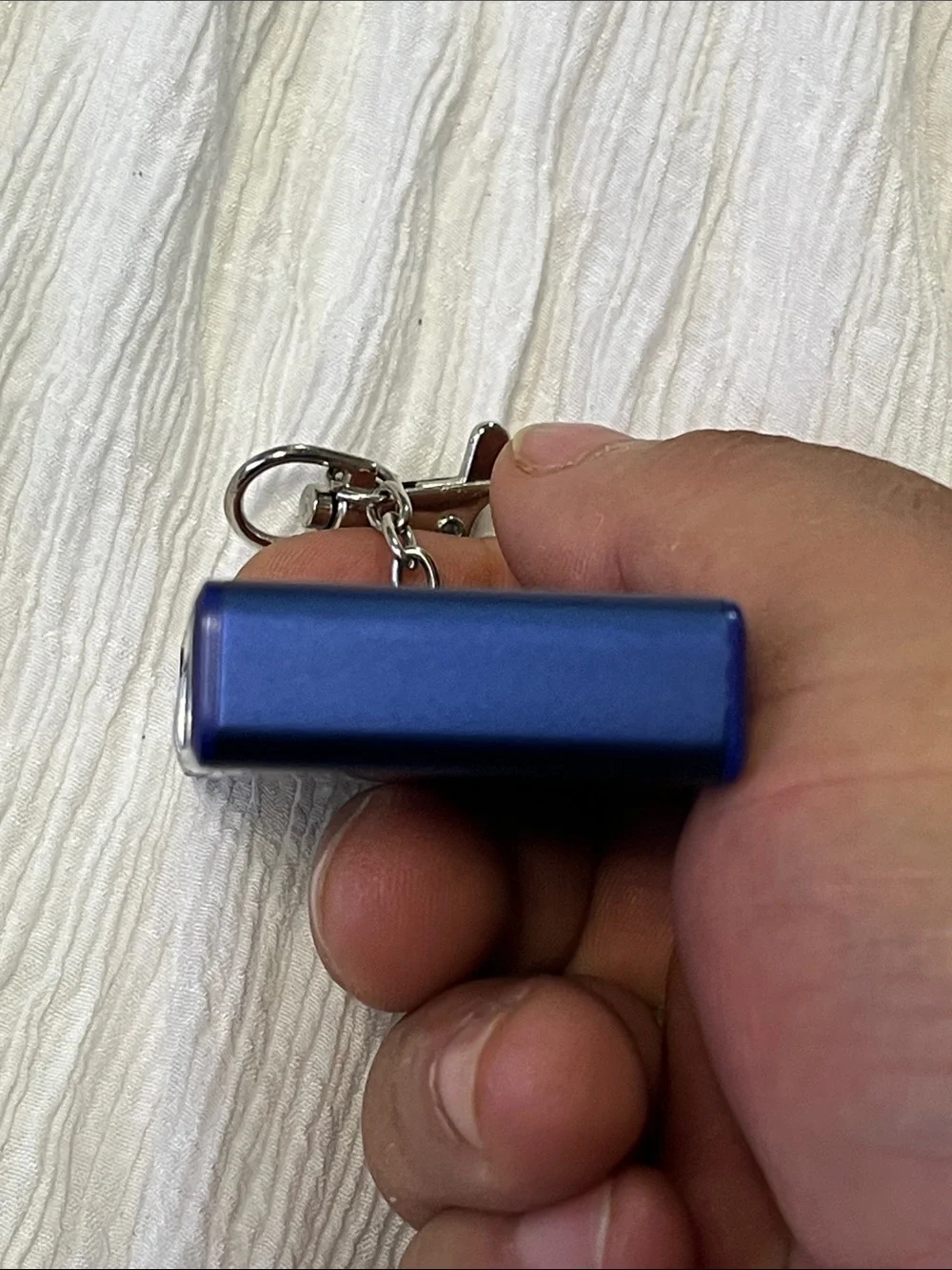 Blue Digital Keychain Camera with Display - Compact Portable Viewer
